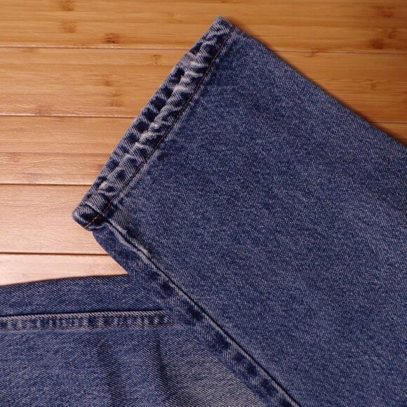 Wrangler Men's Blue Denim 36x32 100% Cotton Made in USA Strait Leg Regular Fit - Picture 5 of 10